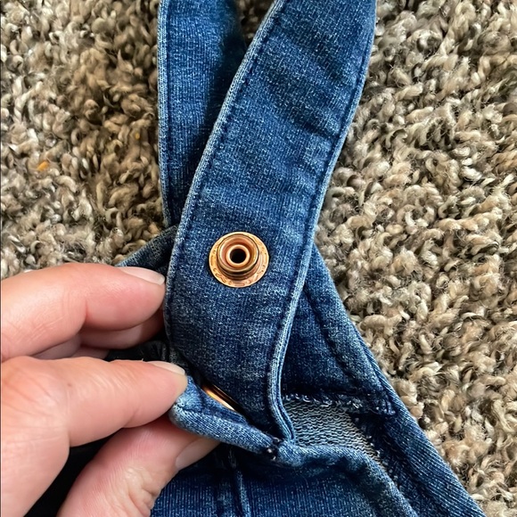 DKNY Blue Denim and Pink Tulle Girls Overalls - Picture 9 of 11